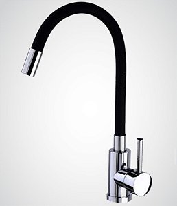 TORNEIRA LAVATÓRIO 1261 FLEXCOR BLACK/CROMADO MONOCOMANDO CARNEIRO 666173