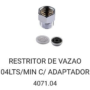 REGULADOR DE VAZÃO C/ADAPTADOR 4071.04 4L CARNEIRO 390038