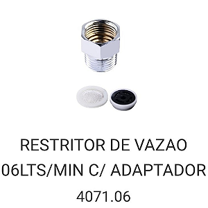 REGULADOR DE VAZÃO C/ADAPTADOR 06LT CARNEIRO 390011