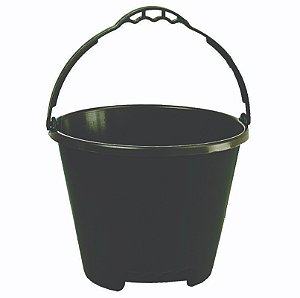 BALDE PARA OBRA 12 LITROS PVC PRETO CANAL 2003