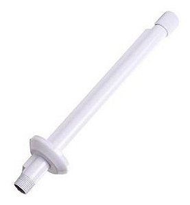 BRAÇO PARA CHUVEIRO DUDA C/PASSA-FIO BRANCO 37CM 40600 550256