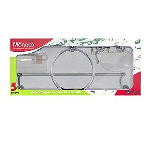 KIT ACESSÓRIO DUDA MONACO C/5 CRISTAL/CROMADO 55800 550280