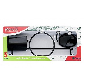 KIT ACESSÓRIO DUDA MONACO C/5 PRETO/CROMADO 55700 550337