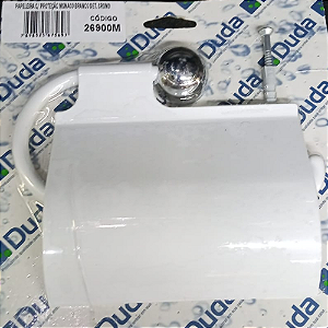 PAPELEIRA DUDA C/PROTEÇÃO MONACO BRANCO/CROMADO 26900 842958