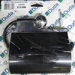 PAPELEIRA DUDA C/PROTEÇÃO MONACO PRETO/CROMADO 27300 842966