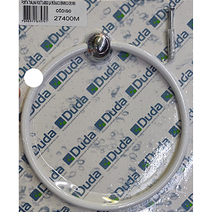 PORTA TOALHA DUDA ARGOLA MONACO BRANCO/CROMADO 842974