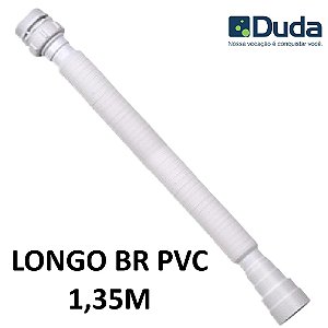SIFÃO SANFONADO DUDA UNIVERSAL LONGO BRANCO PVC 1,35M 861340