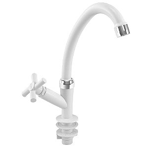 TORNEIRA LAVATÓRIO DUDA VERSATIL MESA BICA BRANCO/CROMADO 650600 827355