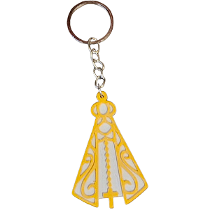 3D CHAVEIRO APARECIDA 6CM AMARELO 893552