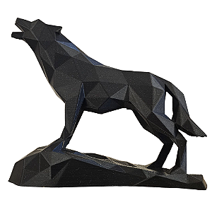 3D DECORAÇÃO LOBO 10CM PRETO 894001
