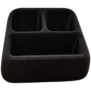 3D PORTA CONTROLE 10X17X14 PRETO COM 3 ESPAÇOS 894842