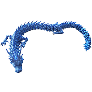 COLECIONÁVEL DRAGÃO 42CM AZUL ESCURO LIENAMIYA IMPRESSO EM 3D 897388