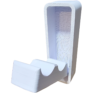 GANCHO RETRÁTIL DUPLO BRANCO 10X3,5X2,8CM COM ADESIVO LIENAMIYA IMPRESSO EM 3D 897434