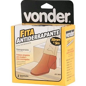 FITA ANTIDERRAPANTE VONDER TRANSPARENTE 50X5 METROS 498874
