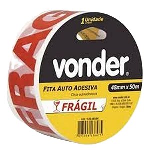 FITA EMBALAGEM VONDER FRÁGIL 48MMX50M 320919