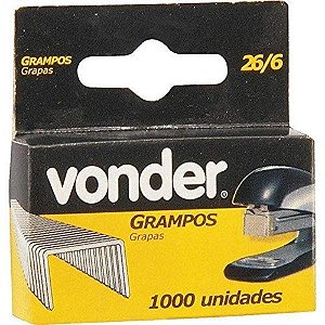 GRAMPO VONDER 26/6 6MM COM 1000 PEÇAS 571253