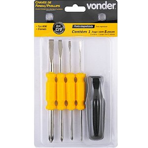 JOGO CHAVE  FENDA/PHILIPS VONDER MINI COM 5 2257 861430