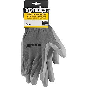 LUVA MÃO VONDER PNV110 POLIESTER E LATEX 419117