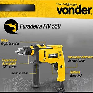 FURADEIRA IMPACTO 1/2 VONDER FIV550W 220V 708593
