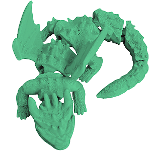COLECIONÁVEL DRAGÃO 7CM VERDE LIENAMIYA IMPRESSO EM 3D 897876