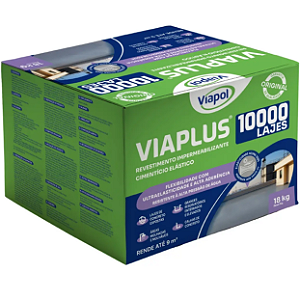 IMPERMEABILIZANTE VIAPOL VIAPLUS 10000 CAIXA 18KG ARGAMASSA 896365