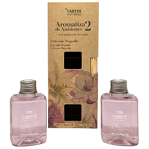 AROMATIZANTE DIFUSORES DE AMBIENTE YANTRA LIRIO COM MAGNOLIA 250ML COM 2 756245