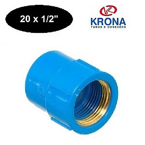 LUVA AZUL 1/2X1/2 LISO E ROSCA 501 KRONA 351059