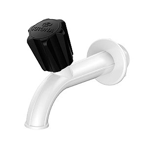 TORNEIRA PARA TANQUE SLIM BRANCO E PRETO 0788 KRONA 578363