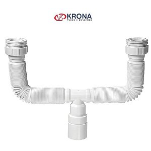 SIFÃO SANFONADO DUPLO MULTI FLEXÍVEL 0861 KRONA 466018