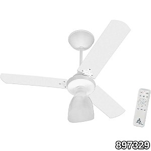 VENTILADOR DE TETO 3 PÁS BRANCO COM CONTROLE REMOTO BIVOLT 54-3301 VENTIDELTA 897329