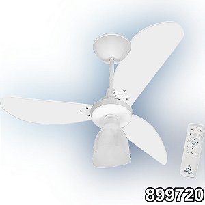 VENTILADOR DE TETO CRISTAL 3 PÁS BRANCO BIVOLT 54-3303 VENTIDELTA 899720