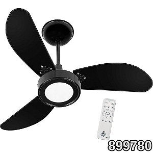 VENTILADOR DE TETO COM LED 3 PÁS PRETO BIVOLT 54-3310 VENTIDELTA 899780