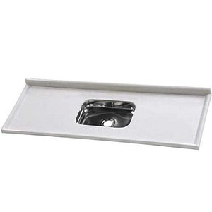 PIA GRANITADA 1,50M CUBA INOX CINZA 562407 AJ RORATO 731340
