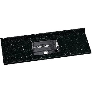 PIA GRANITADA 1,50M CUBA INOX PRETO 562408 AJ RORATO 731358