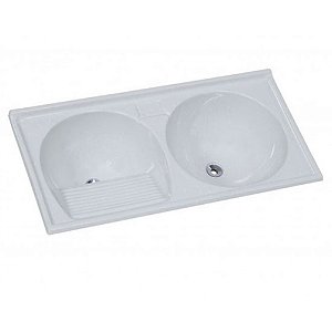 TANQUE DUPLO 100X51 N1 CINZA CLARO 500107 AJ RORATO 140775