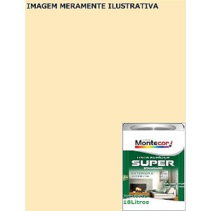 LÁTEX SUPER 18 LITROS MARFIM 69L MONTECOR TINTAS 342831
