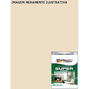 LÁTEX SUPER 18 LITROS PALHA 0070L MONTECOR TINTAS 342858