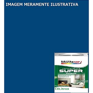 LÁTEX SUPER 18 LITROS AZUL CÉU 60L MONTECOR TINTAS 342882