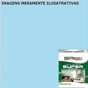 LÁTEX SUPER 18 LITROS AZUL CARIBE 183 L MONTECOR TINTAS 342890