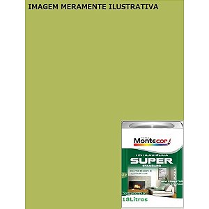 LÁTEX SUPER 18 LITROS VERDE LIMÃO 79L MONTECOR TINTAS 342947