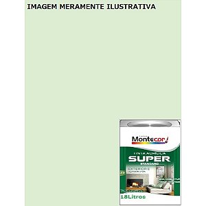 LÁTEX SUPER 18 LITROS VERDE PRIMAVERA 173L MONTECOR TINTAS 342955
