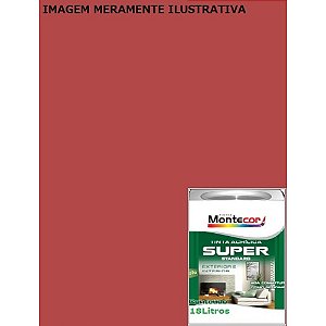 LÁTEX SUPER 18 LITROS VERMELHO CARDINAL 82L MONTECOR TINTAS 350060