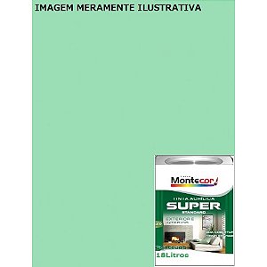 LÁTEX SUPER 18 LITROS VERDE PISCINA 174L MONTECOR TINTAS 350117