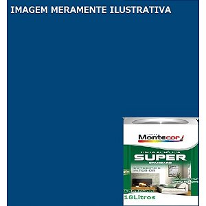 LÁTEX SUPER 18 LITROS AZUL PROFUNDO 61L MONTECOR TINTAS 359190