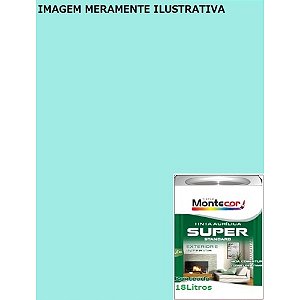 LÁTEX SUPER 18 LITROS VERDE SUAVE 75L MONTECOR TINTAS 428710
