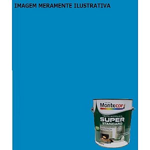LÁTEX SUPER 3,6 LITROS AZUL TURQUESA 0227G MONTECOR TINTAS 552097