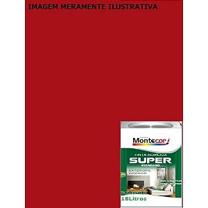 LÁTEX SUPER 18 LITROS VERMELHO CARIBE 234L MONTECOR TINTAS 552119