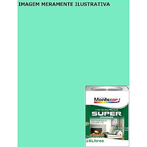 LÁTEX SUPER 18 LITROS VERDE TURQUESA 226L MONTECOR TINTAS 552135