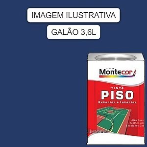 LÁTEX PISO 3,6 LITROS AZUL 0016G MONTECOR TINTAS 350028