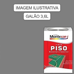LÁTEX PISO 3,6 LITROS CINZA 0018G MONTECOR TINTAS 350044